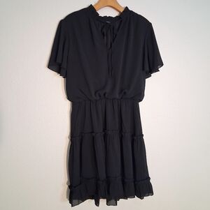 Dokotoo Black Chiffon Dress Size Medium